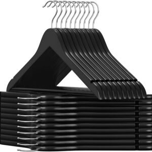 SONGMICS Wooden Hangers, 20-Pack Wood Coat Hangers
